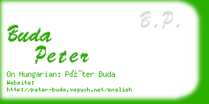 buda peter business card